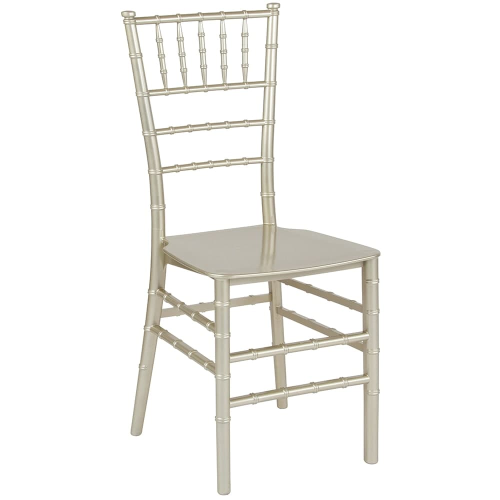 Flash Furniture LE-CHAMP-M-GG Stacking Chiavari Chair - Polycarbonate, Champagne