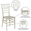 Flash Furniture LE-CHAMP-M-GG Stacking Chiavari Chair - Polycarbonate, Champagne thumbnail 6