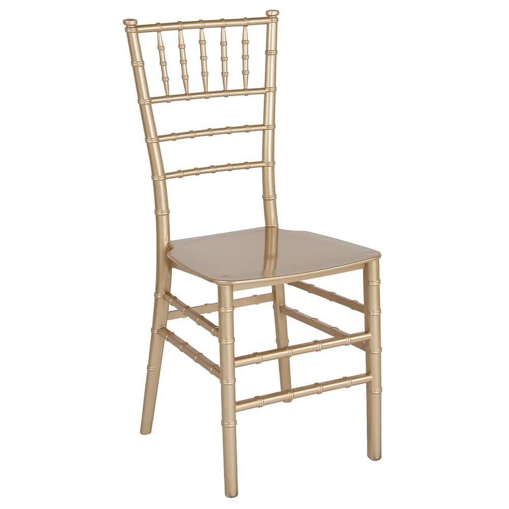 Flash Furniture LE-GOLD-M-GG Stacking Chiavari Chair - Polycarbonate, Gold