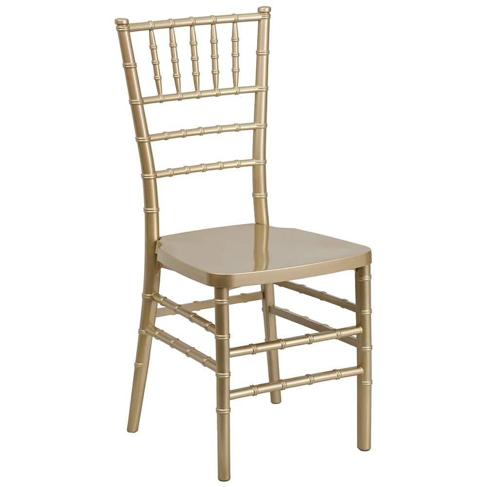 Flash Furniture LE-GOLD-GG Stacking Chiavari Chair - Polycarbonate, Gold