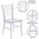 Flash Furniture LE-L-7K-CL-GG Kid's Chiavari Chair - Polypropylene, Transparent thumbnail 6
