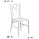 Flash Furniture LE-L-7K-WH-GG Kid's Chiavari Chair - Polypropylene, White thumbnail 2