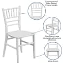 Flash Furniture LE-L-7K-WH-GG Kid's Chiavari Chair - Polypropylene, White thumbnail 6