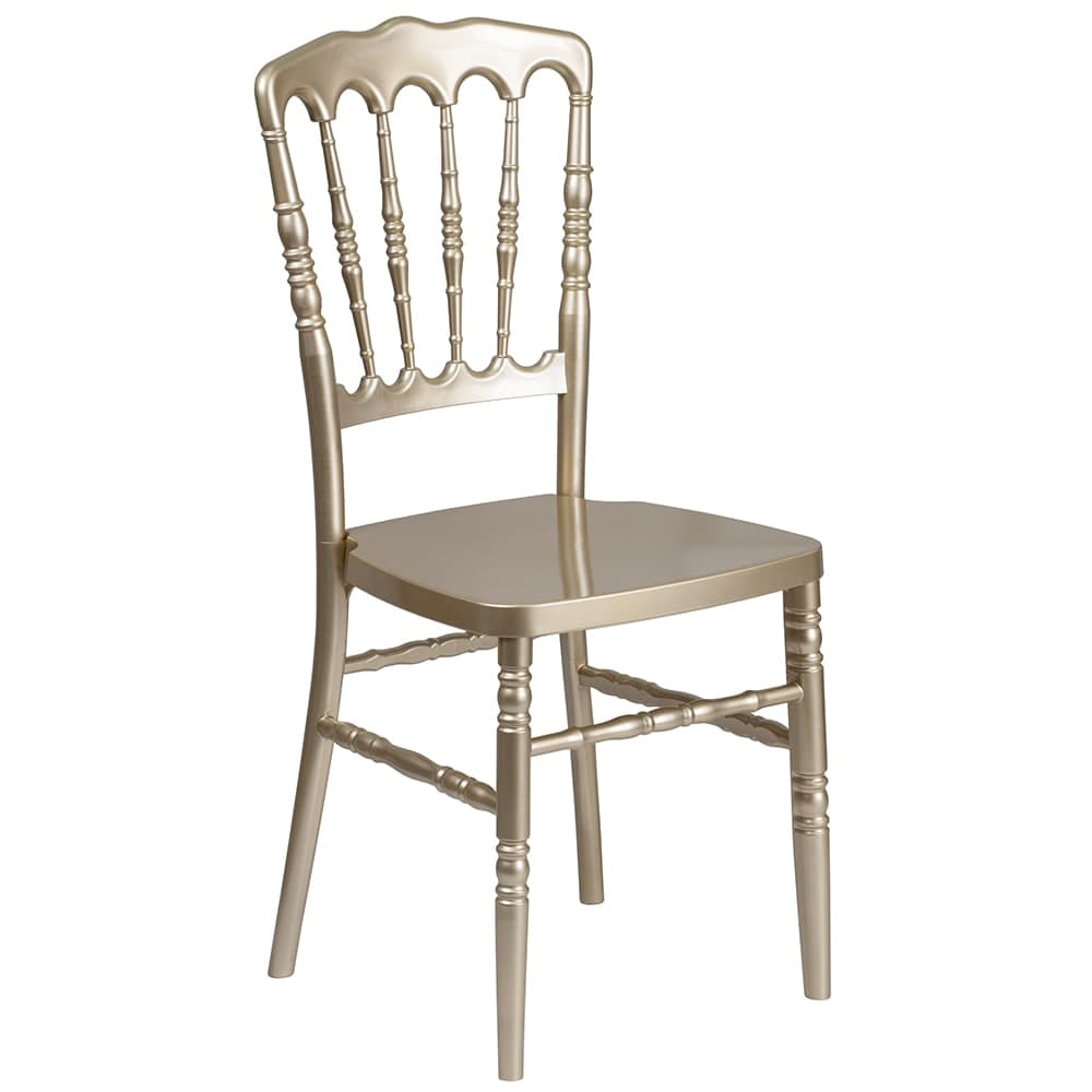 Flash Furniture LE-L-MON-GD-GG Stacking Napoleon Chair - Polypropylene, Gold