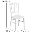 Flash Furniture LE-L-MON-WH-GG Stacking Napoleon Chair - Polypropylene, White thumbnail 2