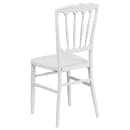 Flash Furniture LE-L-MON-WH-GG Stacking Napoleon Chair - Polypropylene, White thumbnail 4