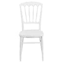 Flash Furniture LE-L-MON-WH-GG Stacking Napoleon Chair - Polypropylene, White thumbnail 5