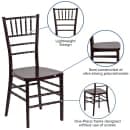 Flash Furniture LE-MAHOGANY-GG Stacking Chiavari Chair - Polycarbonate, Mahogany thumbnail 6