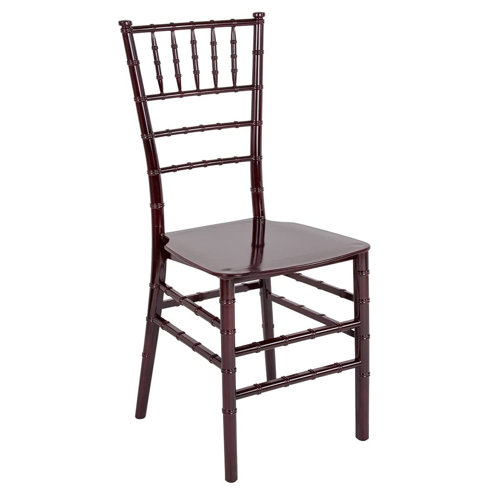 Flash Furniture LE-MAHOGANY-M-GG Stacking Chiavari Chair - Polycarbonate, Mahogany