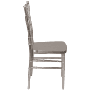 Flash Furniture LE-PEWTER-GG Stacking Chiavari Chair - Polycarbonate, Pewter thumbnail 2