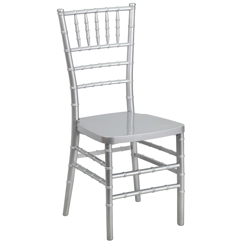 Flash Furniture LE-SILVER-GG Stacking Chiavari Chair - Polycarbonate, Silver