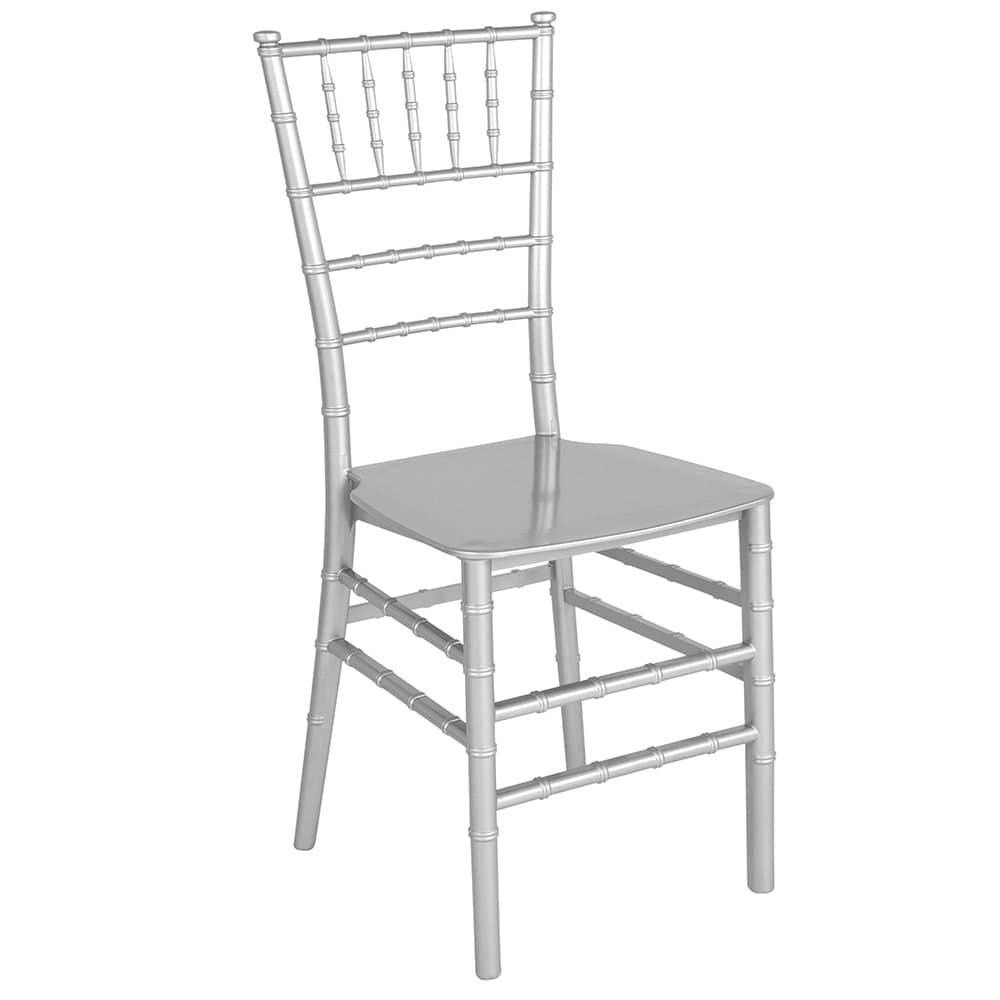 Flash Furniture LE-SILVER-M-GG Stacking Chiavari Chair - Polycarbonate, Silver
