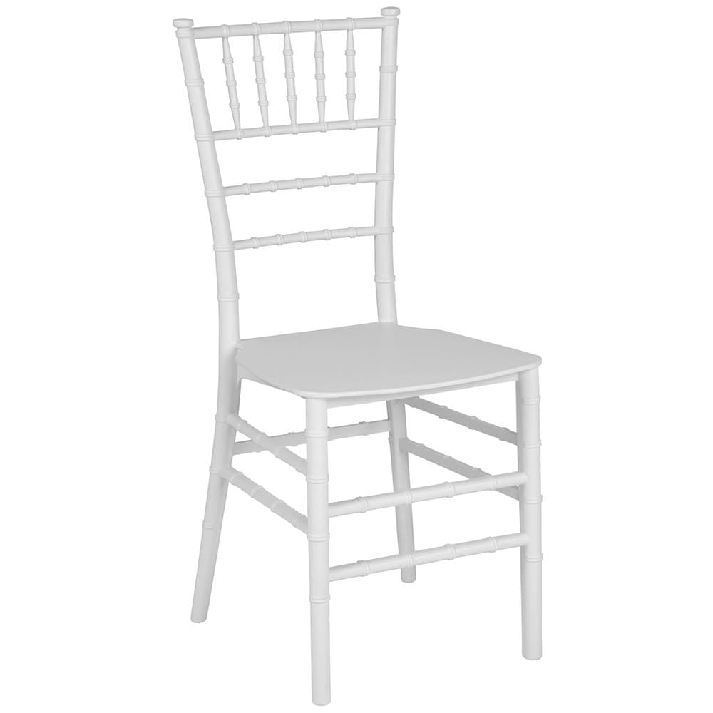 Flash Furniture LE-WHITE-M-GG Stacking Chiavari Chair - Polycarbonate, White