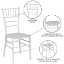 Flash Furniture LE-WHITE-M-GG Stacking Chiavari Chair - Polycarbonate, White thumbnail 6
