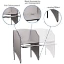 Flash Furniture MT-M6201-GY-GG Starter Study Carrel w / Pull Out Keyboard Tray - Nebula Gray Laminate Surface thumbnail 3