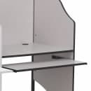 Flash Furniture MT-M6202-GY-ADD-GG Add On Starter Study Carrel w / Pull Out Keyboard Tray - Nebula Gray Laminate Surface thumbnail 4