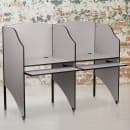 Flash Furniture MT-M6202-GY-ADD-GG Add On Starter Study Carrel w / Pull Out Keyboard Tray - Nebula Gray Laminate Surface thumbnail 6