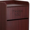 Flash Furniture MT-M8520-TRA-MAH-GG 36 gal Indoor Decorative Trash Can - Wood, Mahogany Melamine Finish thumbnail 7