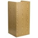 Flash Furniture MT-M8520-TRA-OAK-GG 36 gal Indoor Decorative Trash Can - Wood, Oak Melamine Finish thumbnail 4