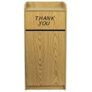 Flash Furniture MT-M8520-TRA-OAK-GG 36 gal Indoor Decorative Trash Can - Wood, Oak Melamine Finish thumbnail 5