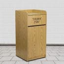 Flash Furniture MT-M8520-TRA-OAK-GG 36 gal Indoor Decorative Trash Can - Wood, Oak Melamine Finish thumbnail 9