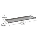 Flash Furniture NH-GU-2448-GG Undershelf for 24" x 48" Work Table, Galvanized Stainless Steel thumbnail 2