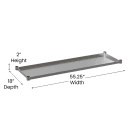 Flash Furniture NH-GU-2460-GG Undershelf for 24" x 60" Work Table, Galvanized Stainless Steel thumbnail 2