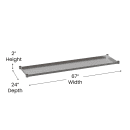 Flash Furniture NH-GU-3072-GG Undershelf for 30" x 72" Work Table, Galvanized Stainless Steel thumbnail 2