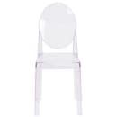 Flash Furniture OW-GHOSTBACK-18-GG Ghost Chair w/ Oval Back - Polycarbonate, Transparent Crystal thumbnail 5