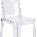 Flash Furniture OW-GHOSTBACK-18-GG Ghost Chair w/ Oval Back - Polycarbonate, Transparent Crystal thumbnail 7