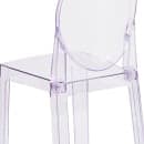 Flash Furniture OW-GHOSTBACK-18-GG Ghost Chair w/ Oval Back - Polycarbonate, Transparent Crystal thumbnail 8