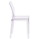 Flash Furniture OW-SQUAREBACK-18-GG Ghost Chair w/ Square Back - Polycarbonate, Transparent Crystal thumbnail 3