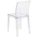 Flash Furniture OW-SQUAREBACK-18-GG Ghost Chair w/ Square Back - Polycarbonate, Transparent Crystal thumbnail 4