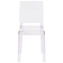 Flash Furniture OW-SQUAREBACK-18-GG Ghost Chair w/ Square Back - Polycarbonate, Transparent Crystal thumbnail 5