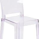 Flash Furniture OW-SQUAREBACK-18-GG Ghost Chair w/ Square Back - Polycarbonate, Transparent Crystal thumbnail 7