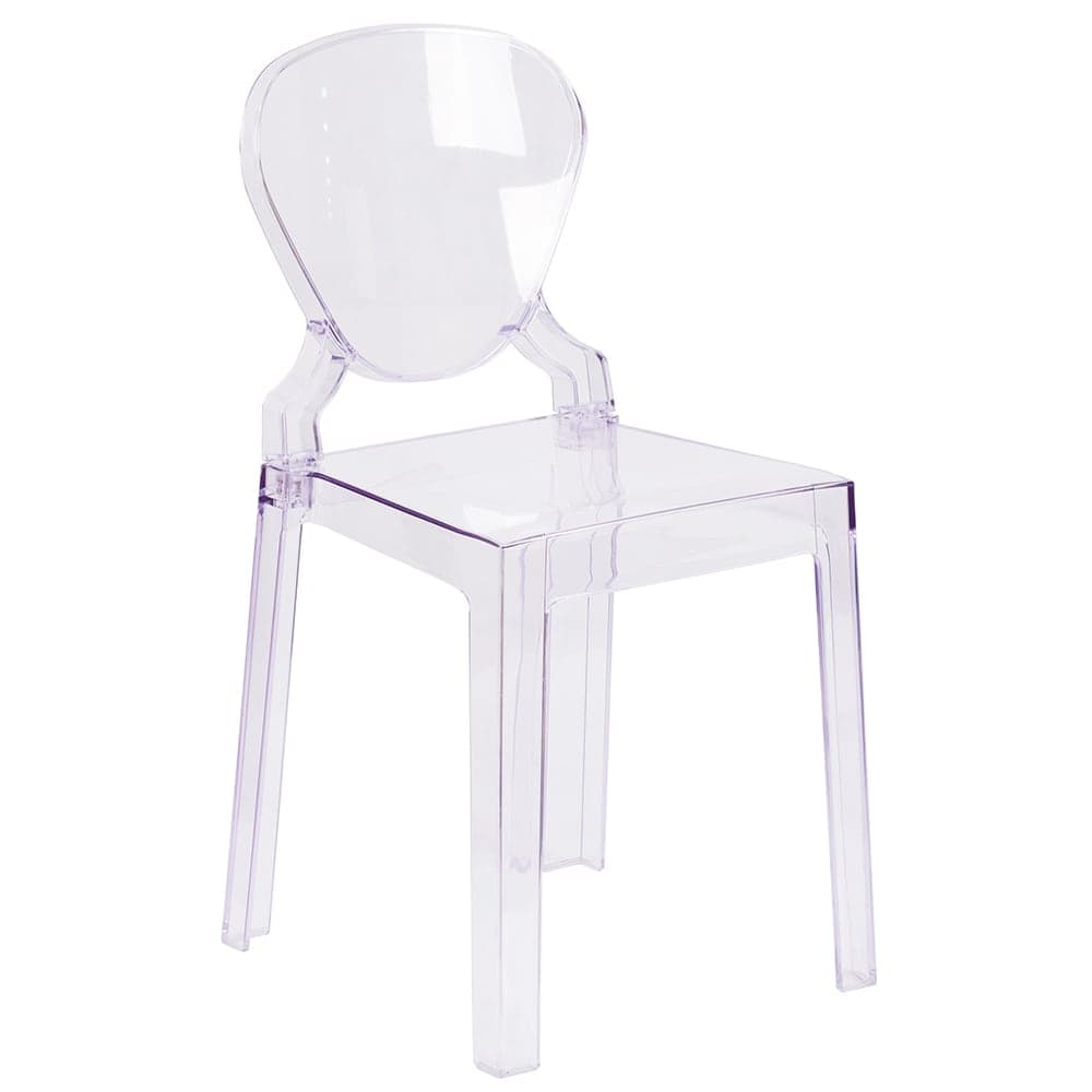 Flash Furniture OW-TEARBACK-18-GG Ghost Chair w/ Tear Back - Polycarbonate, Transparent Crystal