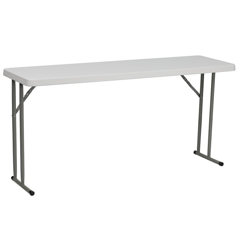 Flash Furniture RB-1860-GG Rectangular Folding Training Table w/ Granite White Plastic Top - 60"W x 18"D x 29"H