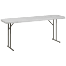 Flash Furniture RB-1872-1-GG Rectangular Folding Training Table & (2) Banquet Chair Set - 72"W x 18"D x 29"H thumbnail 2