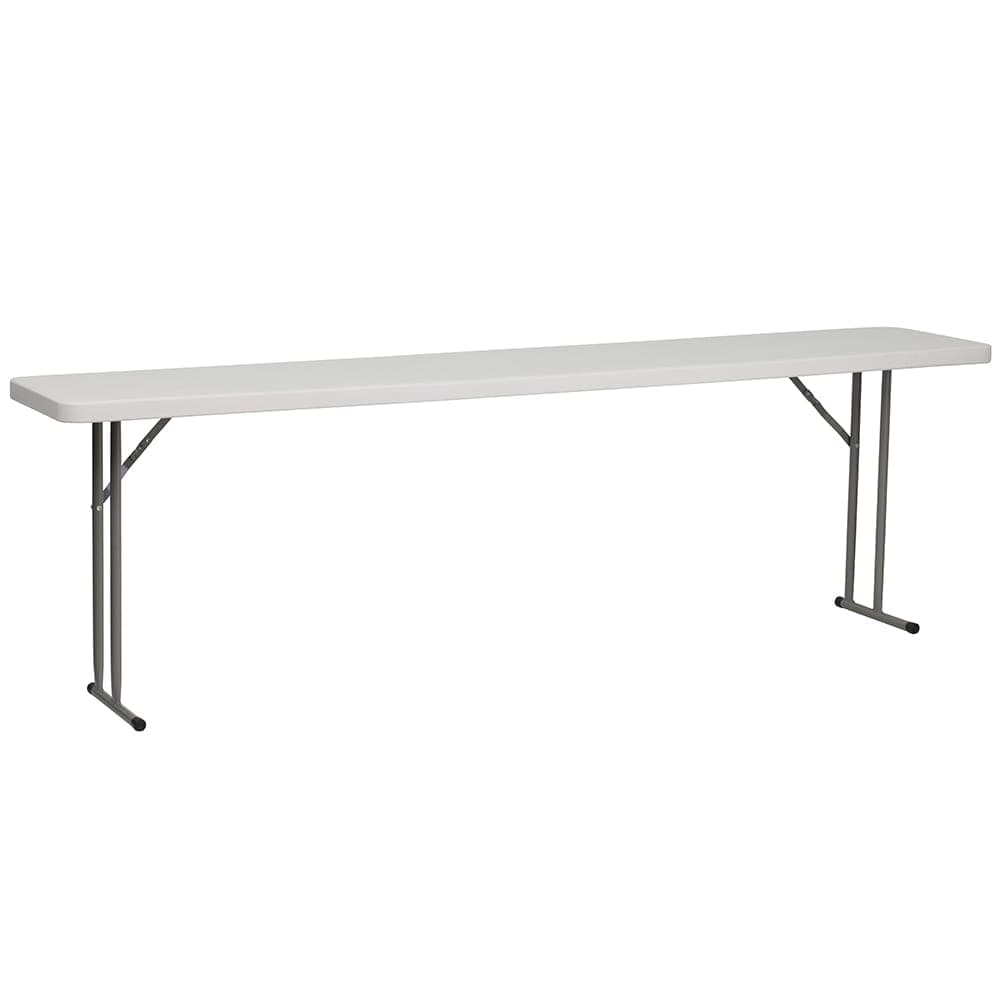 Flash Furniture RB-1896-GG Rectangular Folding Training Table w/ Granite White Plastic Top - 96"W x 18"D x 29"H