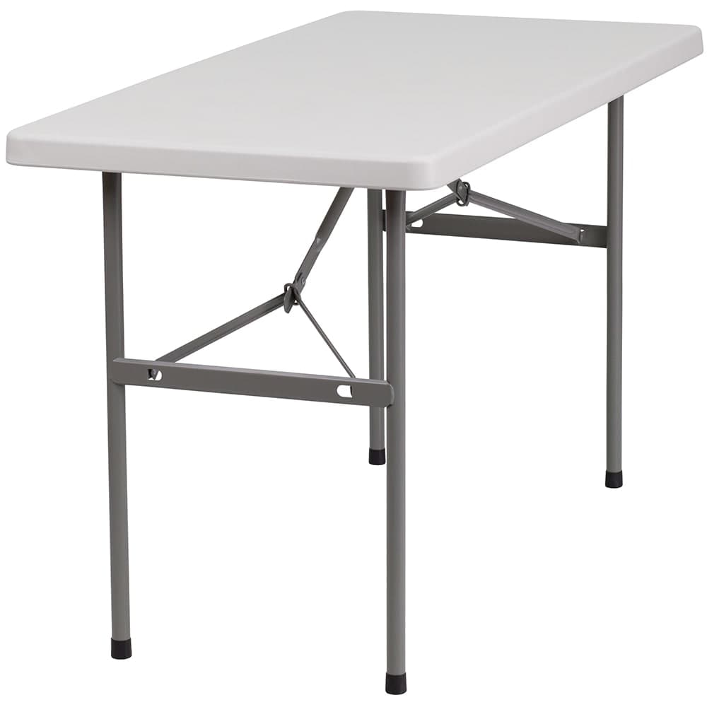 Flash Furniture RB-2448-GG Rectangular Folding Table w/ Granite White Plastic Top - 48"W x 24"D x 29"H