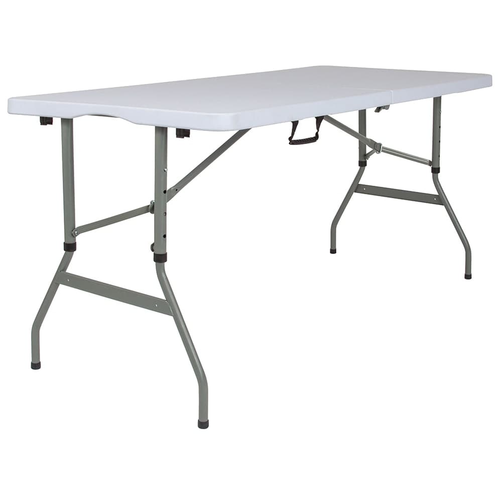 Flash Furniture RB-3050FH-ADJ-GG Rectangular Folding Table w/ Granite White Plastic Top - 60"W x 27 1/4"D x 28" to 34"H