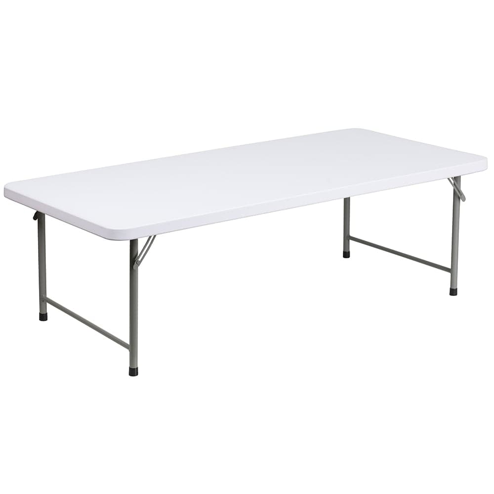 Flash Furniture RB-3060-KID-GG Rectangular Kid's Folding Table w/ Granite White Plastic Top - 59 1/4"W x 29"D x 19"H
