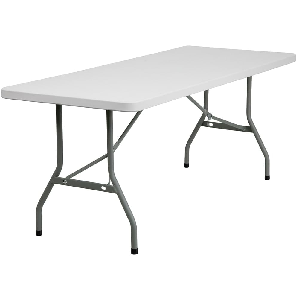 Flash Furniture RB-3072-GG Rectangular Folding Table w/ Granite White Plastic Top - 72"W x 30"D x 29"H