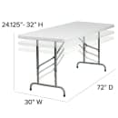 Flash Furniture RB-3072ADJ-GG Rectangular Folding Table w/ Granite White Plastic Top - 72"W x 30"D x 32"H thumbnail 2