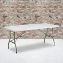 Flash Furniture RB-3072FH-GG Rectangular Folding Table w/ Granite White Plastic Top - 72"W x 30"D x 29"H thumbnail 6