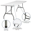 Flash Furniture RB-3096-GG Rectangular Folding Table w/ Granite White Plastic Top - 96"W x 30"D x 29"H thumbnail 6