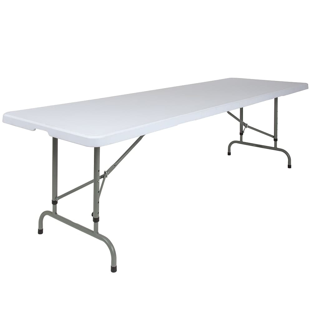 Flash Furniture RB-3096ADJ-GG Rectangular Folding Table w/ Granite White Plastic Top - 96"W x 30"D x 28" to 34"H