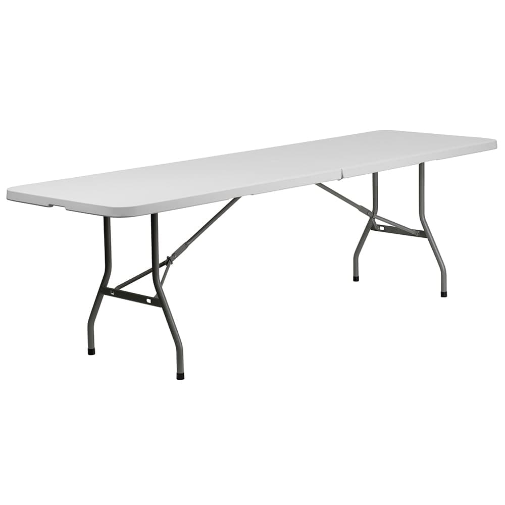 Flash Furniture RB-3096FH-GG Rectangular Folding Table w/ Granite White Plastic Top - 96"W x 30"D x 29"H
