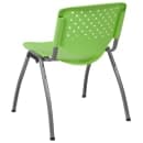 Flash Furniture RUT-F01A-GN-GG Stacking Chair w/ Green Plastic Back & Seat - Metal Frame, Titanium thumbnail 4