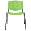 Flash Furniture RUT-F01A-GN-GG Stacking Chair w/ Green Plastic Back & Seat - Metal Frame, Titanium thumbnail 5